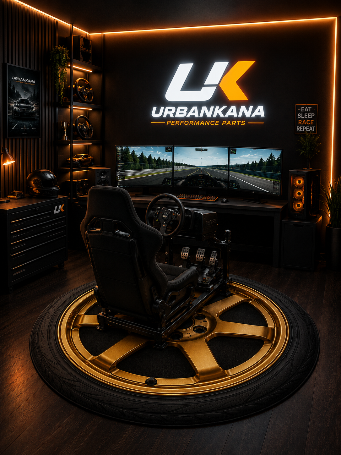 Tapis de Sol Gaming & Simracing Premium — Collection "Jantes Légendaires"