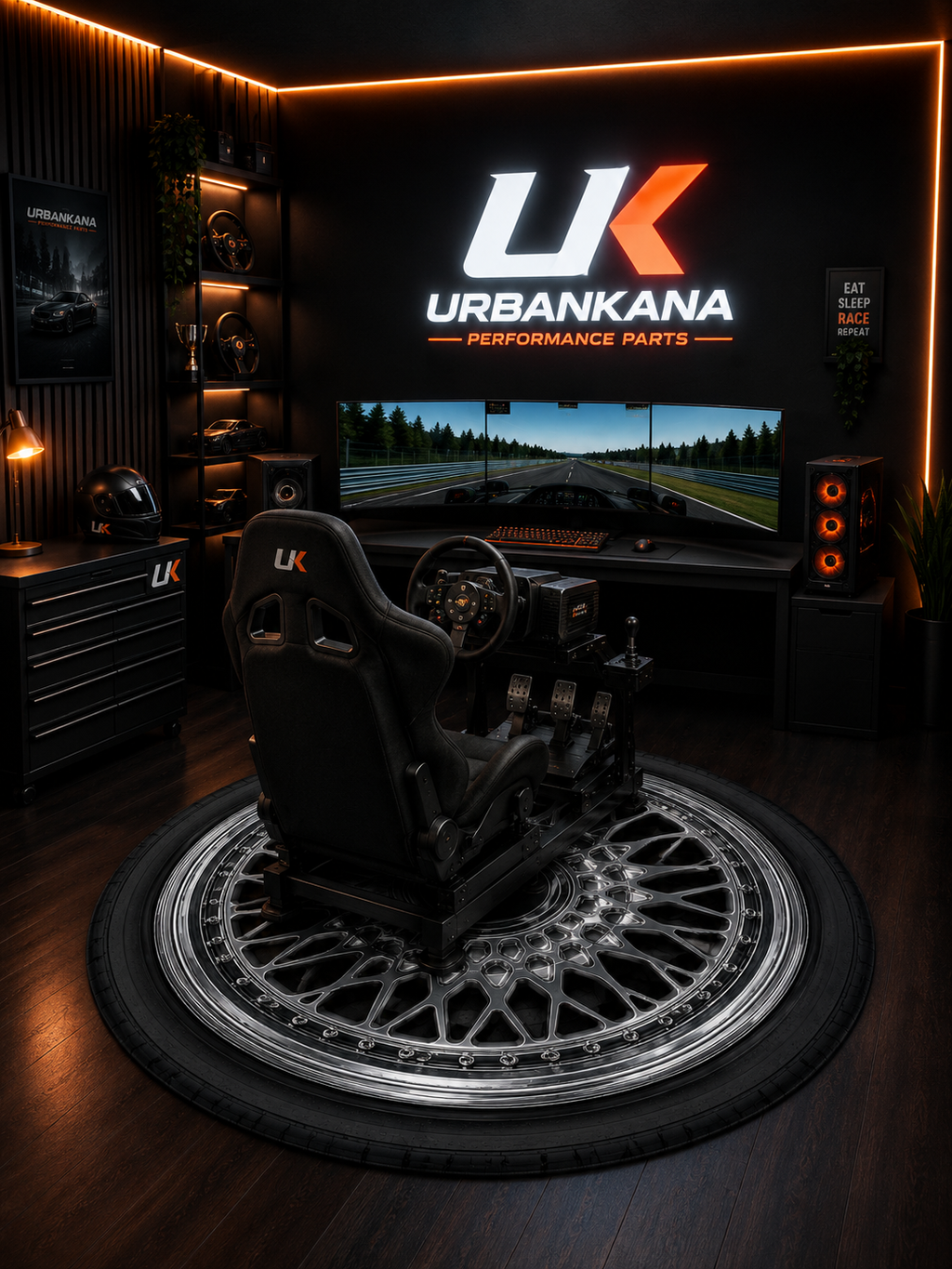Tapis de Sol Gaming & Simracing Premium — Collection "Jantes Légendaires"