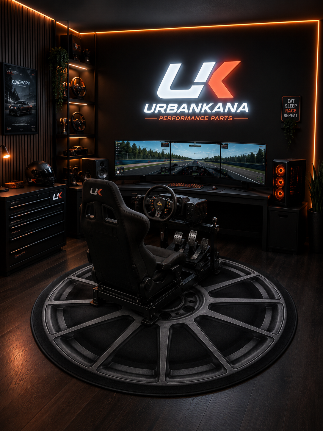 Tapis de Sol Gaming & Simracing Premium — Collection "Jantes Légendaires"